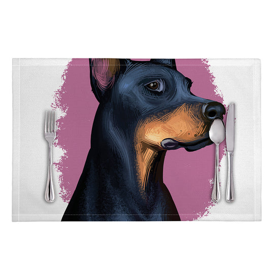 Dobermann Portrait Print Placemat