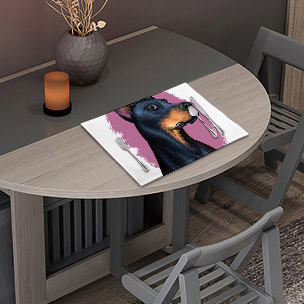 Dobermann Portrait Print Placemat