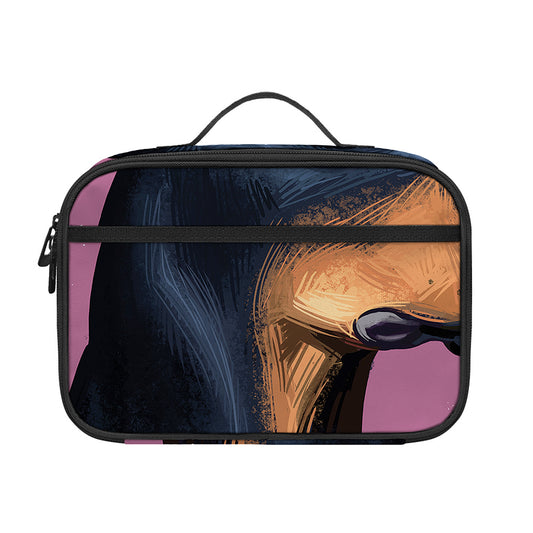 Dobermann Portrait Print Portable Lunch Bag