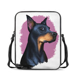 Dobermann Portrait Print Rectangular Crossbody Bag