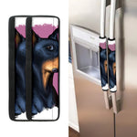 Dobermann Portrait Print Refrigerator Handle Covers