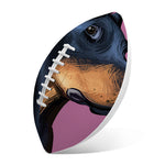Dobermann Portrait Print Rugby Ball