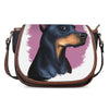 Dobermann Portrait Print Saddle Bag