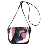 Dobermann Portrait Print Saddle Bag