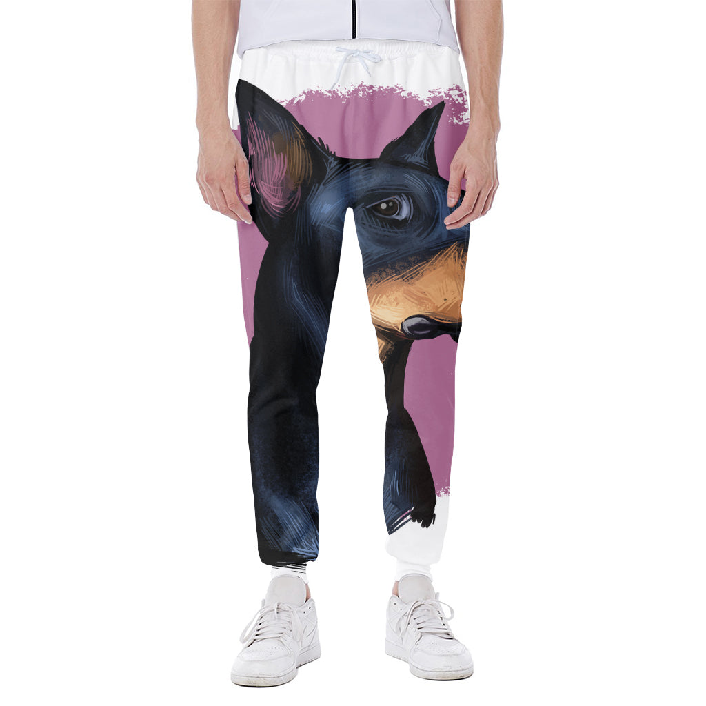 Dobermann Portrait Print Scuba Joggers