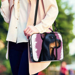 Dobermann Portrait Print Shoulder Strap Bible Bag
