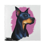 Dobermann Portrait Print Silk Bandana