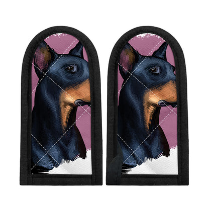 Dobermann Portrait Print Skillet Handle Cover