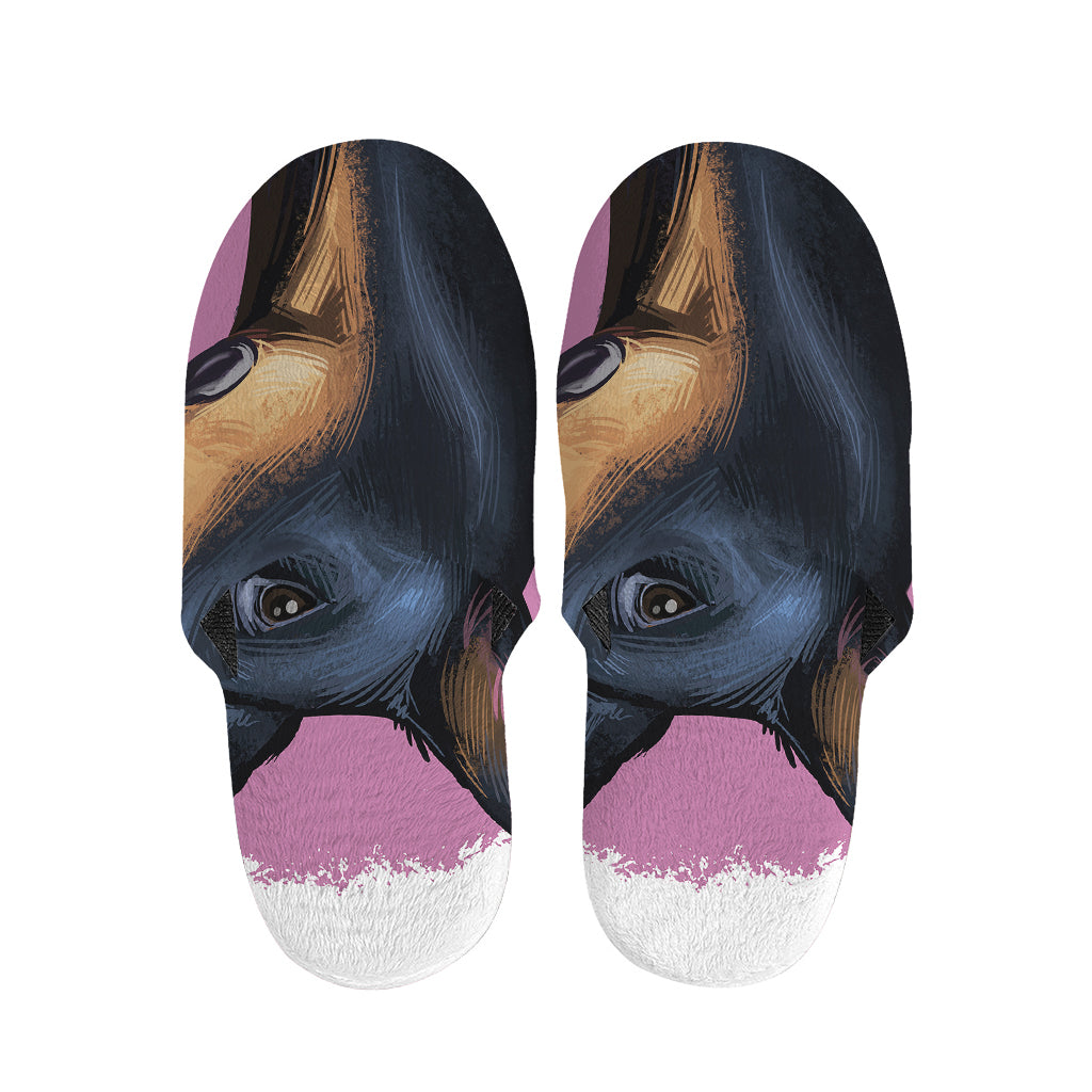 Dobermann Portrait Print Slippers