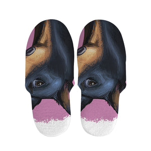 Dobermann Portrait Print Slippers