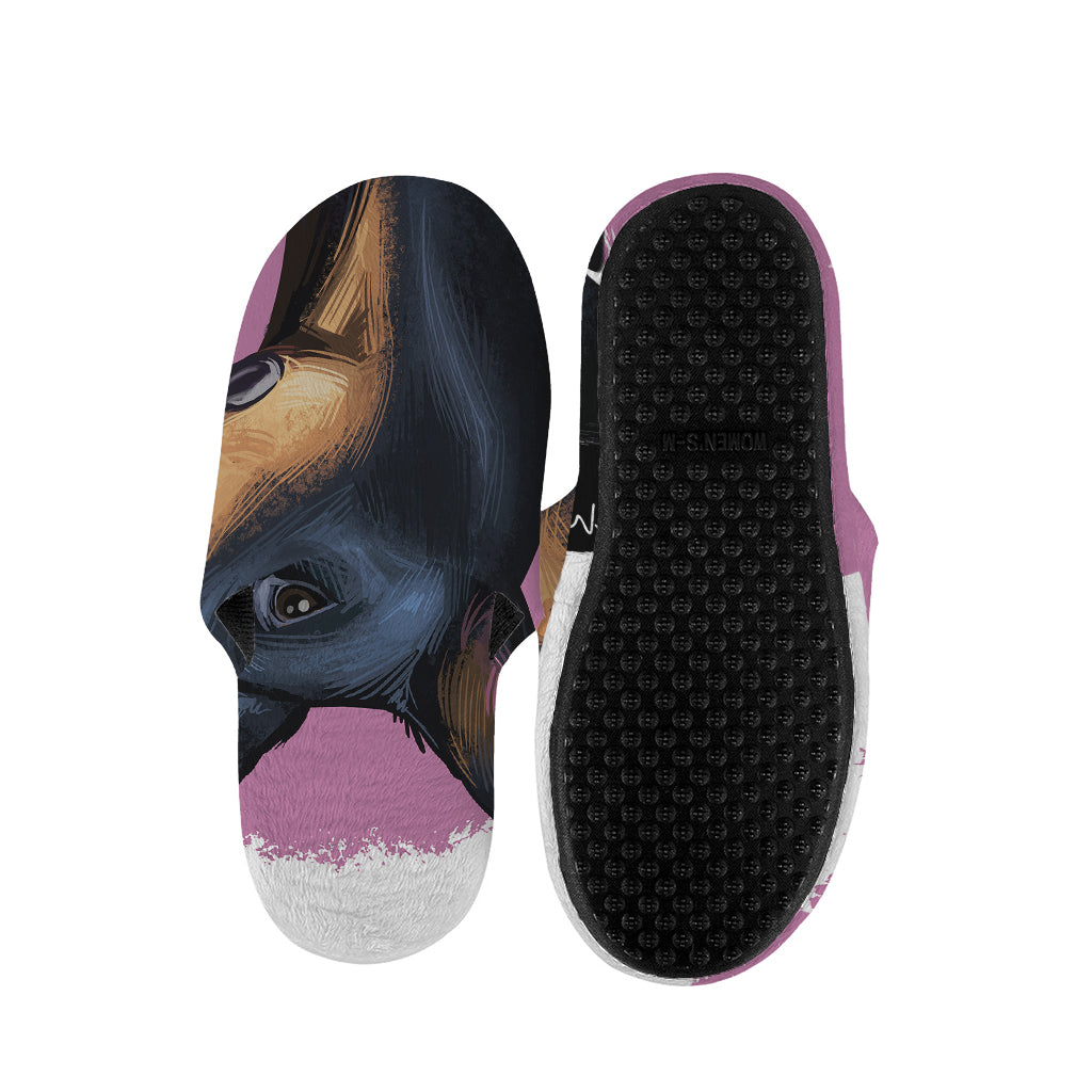 Dobermann Portrait Print Slippers