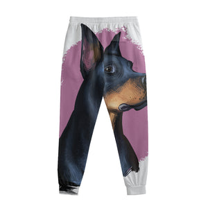 Dobermann Portrait Print Sweatpants