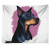 Dobermann Portrait Print Tapestry