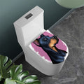 Dobermann Portrait Print Toilet Lid Cover