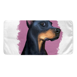 Dobermann Portrait Print Towel