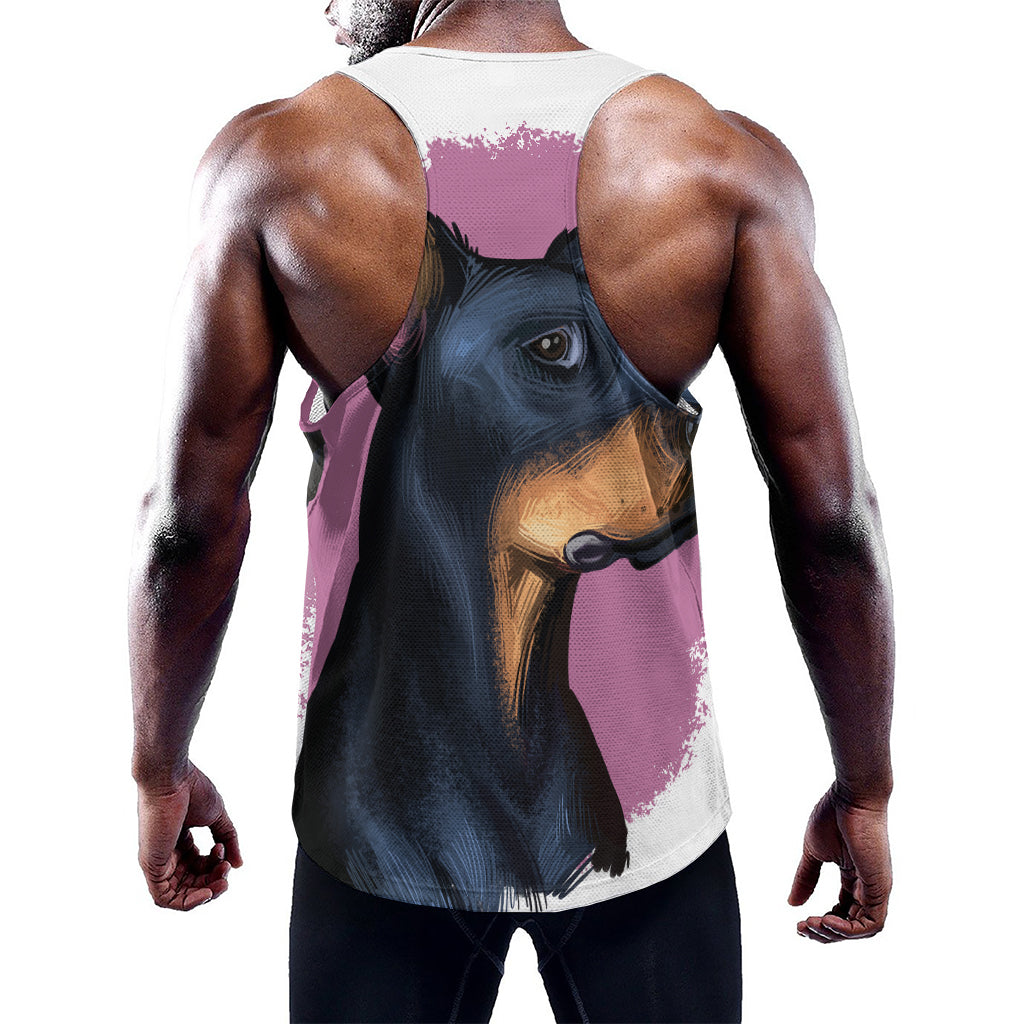 Dobermann Portrait Print Training Tank Top