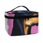 Dobermann Portrait Print Travel Makeup Bag