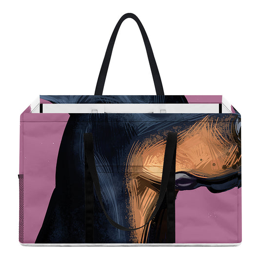 Dobermann Portrait Print Utility Tote Bag