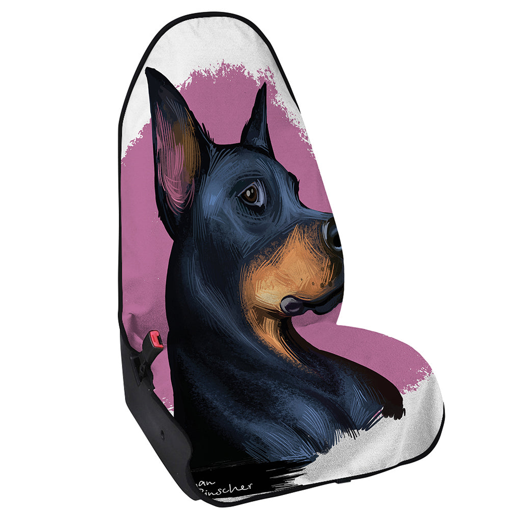 Dobermann Portrait Print Waterproof Car Seat Cover