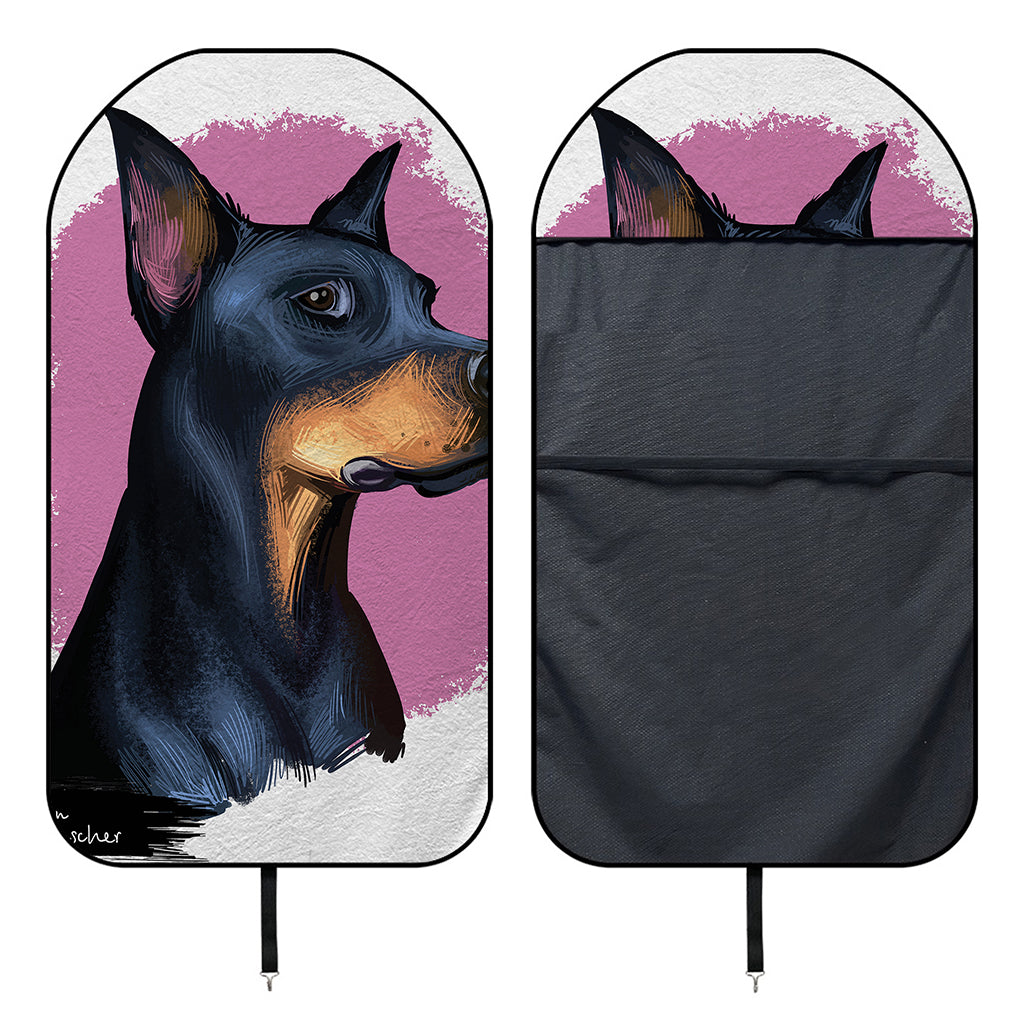 Dobermann Portrait Print Waterproof Car Seat Cover