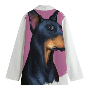 Dobermann Portrait Print Women's Blazer