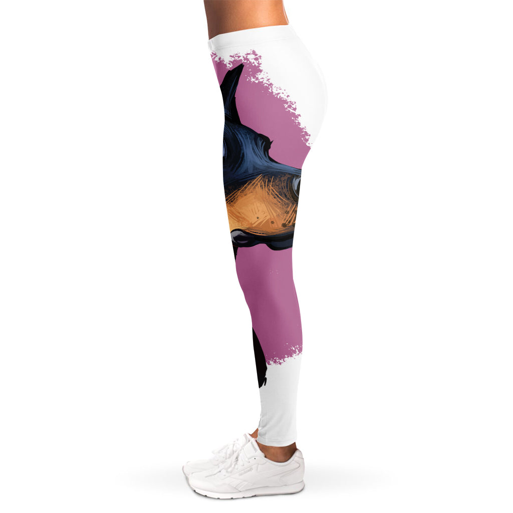 Dobermann Portrait Print Women's Leggings