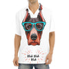 Dobermann With Glasses Print Aloha Shirt