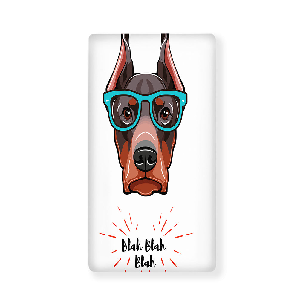 Dobermann With Glasses Print Baby Crib Sheet