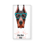 Dobermann With Glasses Print Baby Crib Sheet