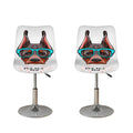 Dobermann With Glasses Print Bar Stool Covers