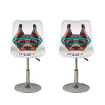 Dobermann With Glasses Print Bar Stool Covers
