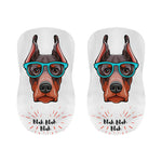 Dobermann With Glasses Print Bar Stool Covers