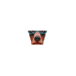 Dobermann With Glasses Print Bed Runner