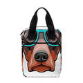Dobermann With Glasses Print Bible Tote Bag