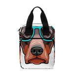 Dobermann With Glasses Print Bible Tote Bag