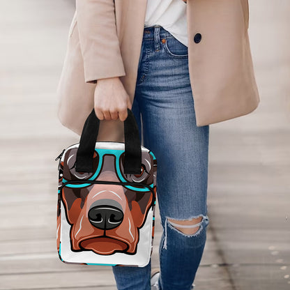 Dobermann With Glasses Print Bible Tote Bag