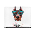 Dobermann With Glasses Print Bifold Wallet