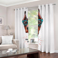 Dobermann With Glasses Print Dimout Grommet Curtains