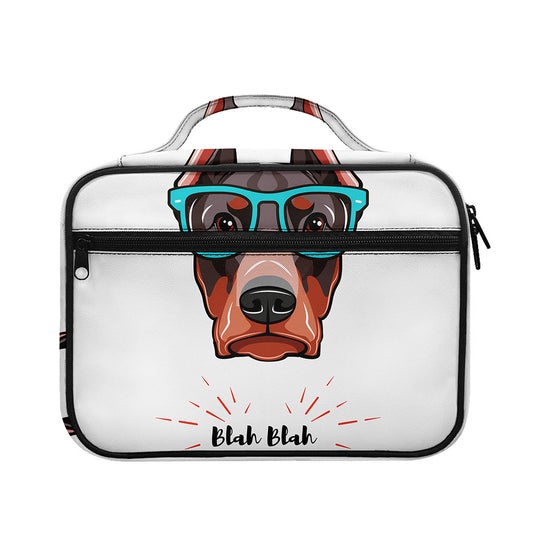 Dobermann With Glasses Print Briefcase Bible Bag