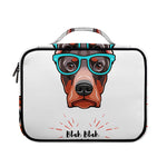 Dobermann With Glasses Print Briefcase Bible Bag