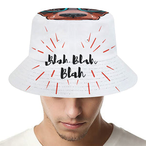 Dobermann With Glasses Print Bucket Hat