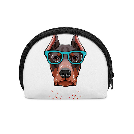 Dobermann With Glasses Print Coin Purse
