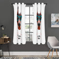 Dobermann With Glasses Print Grommet Curtain Panels