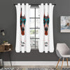 Dobermann With Glasses Print Curtain