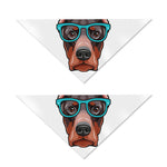 Dobermann With Glasses Print Dog Bandana