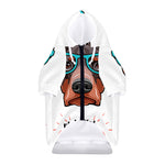 Dobermann With Glasses Print Dog Zip Up Hoodie