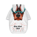 Dobermann With Glasses Print Dog Zip Up Hoodie