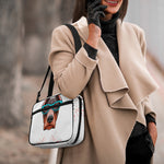 Dobermann With Glasses Print Double Strap Bible Bag