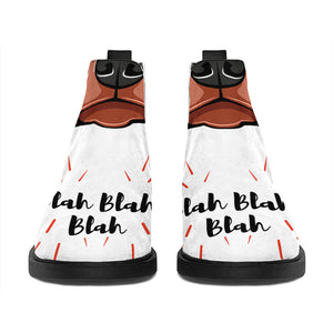 Dobermann With Glasses Print Flat Ankle Boots