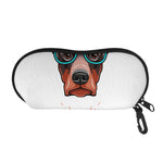 Dobermann With Glasses Print Glasses Case